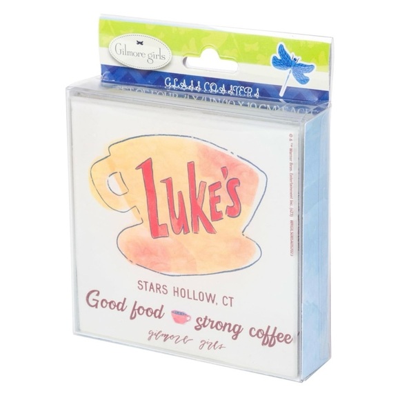 Luke's Diner Gilmore Girls Glass Coasters Set of 4 - Picture 4 of 6